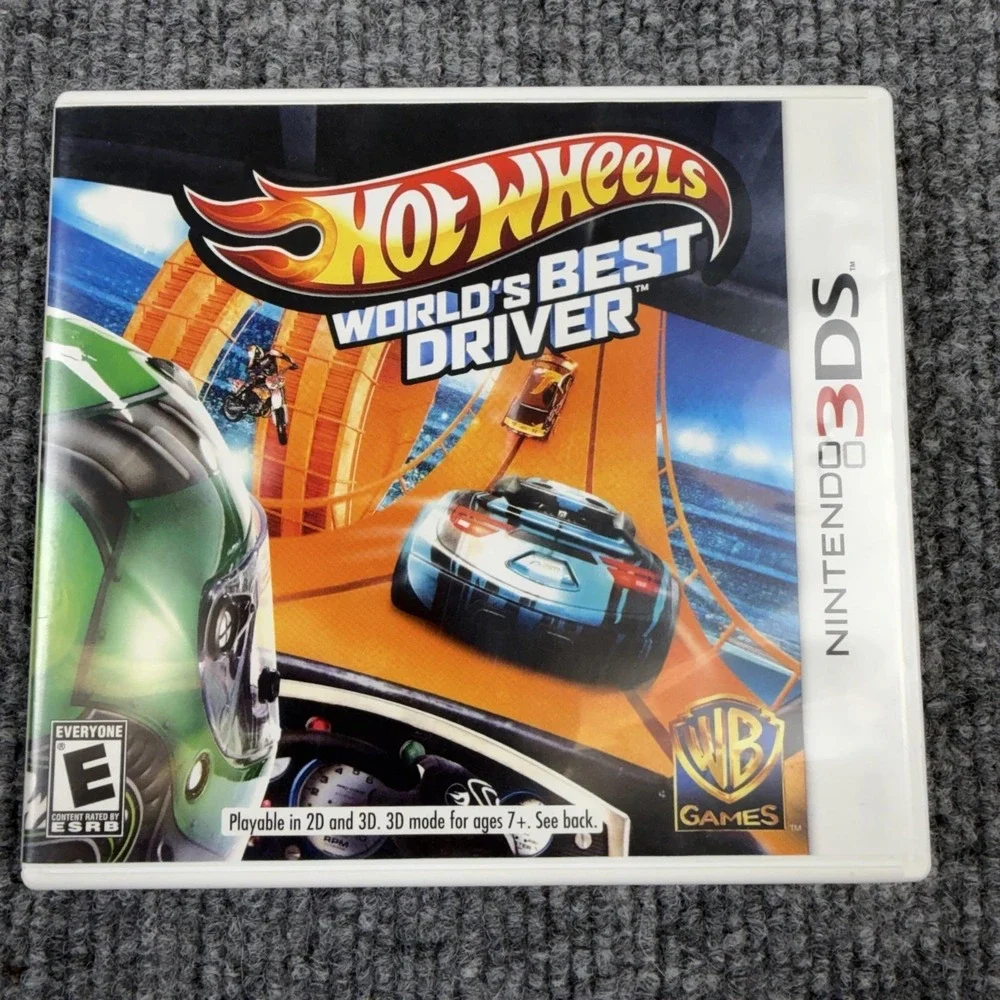 Hot Wheels World's Best Driver Nintendo 3DS Game WB Games E NTSC-U/C 2013 CIB